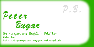 peter bugar business card
